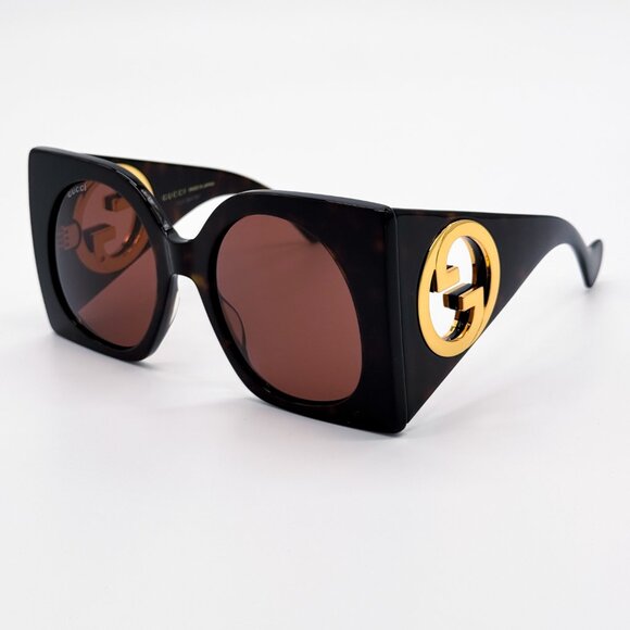 NEW GUCCI GG1254S 002 BUTTERFLY HAVANA BROWN WOMEN SUNGLASSES GUCCI - Picture 1 of 11